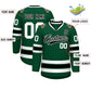 Custom Green Black-White Classic Style Hockey Jersey Limited