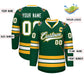 Custom Green White Green-Gold Classic Style Hockey Jersey Limited