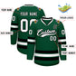Custom Green White-Black Classic Style Hockey Jersey Limited
