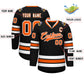 Custom Black Orange-White Classic Style Hockey Jersey Limited