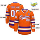 Custom Orange White-Purple Classic Style Hockey Jersey Limited