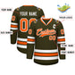 Custom Olive Orange-White Classic Style Hockey Jersey Limited