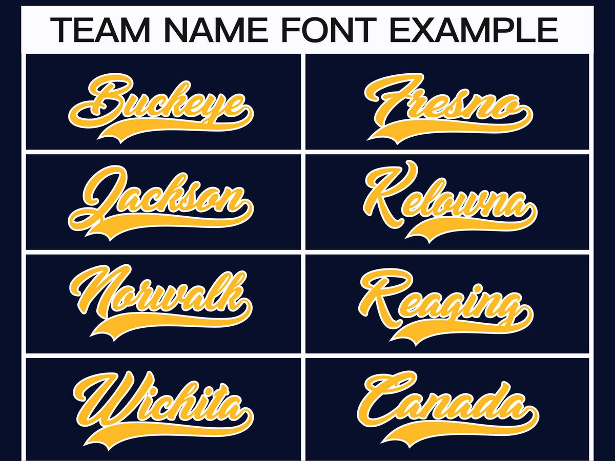 Custom Navy Gold-White Classic Style Hockey Jersey Limited