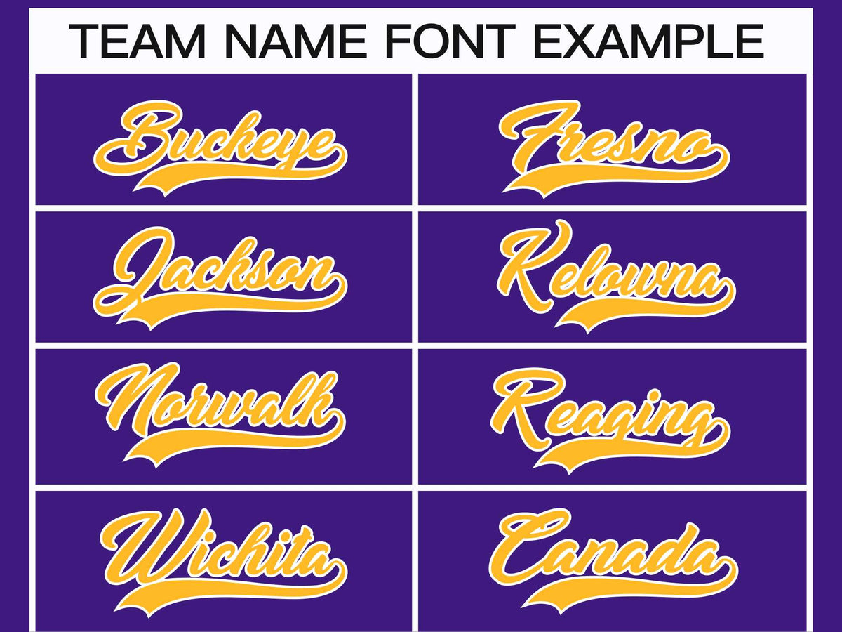 Custom Purple Gold Purple-White Classic Style Hockey Jersey Limited