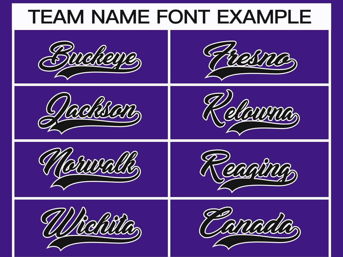 Custom Purple Black-White Classic Style Hockey Jersey Limited