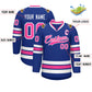 Custom Royal Pink-White Classic Style Hockey Jersey Limited