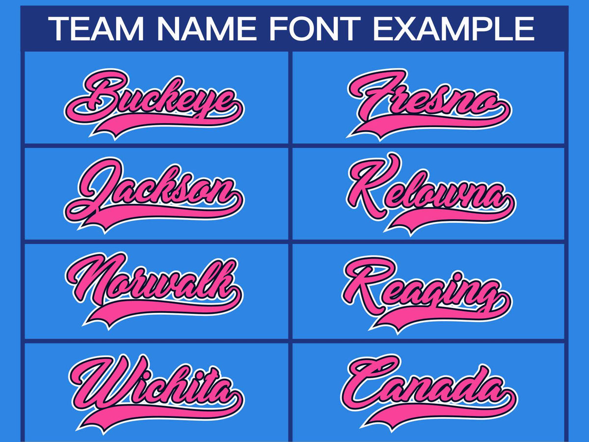 Custom Powder Blue Pink Black-White Classic Style Hockey Jersey Limited