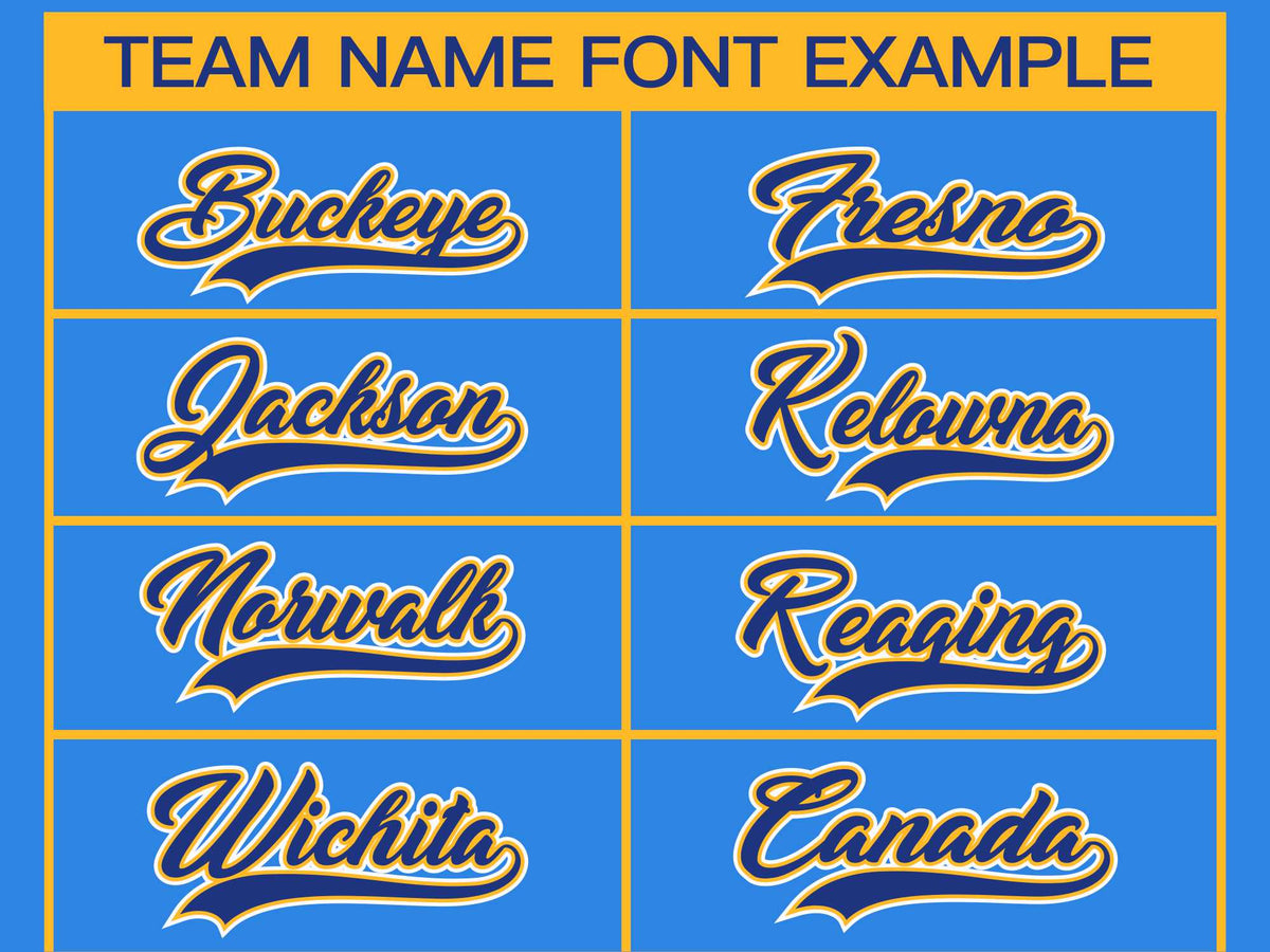 Custom Powder Blue Royal Gold-White Classic Style Hockey Jersey Limited