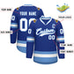 Custom Royal White-Light Blue Classic Style Hockey Jersey Limited