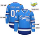 Custom Powder Blue White-Royal Classic Style Hockey Jersey Limited