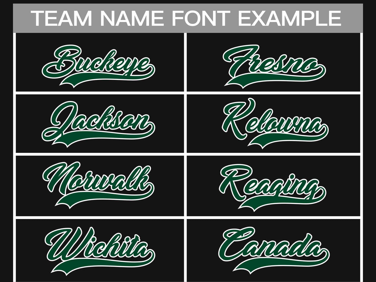 Custom Black Green-White Classic Style Hockey Jersey Limited