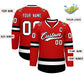 Custom Red White-Black Classic Style Hockey Jersey Limited