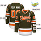 Custom Olive Orange-White Classic Style Hockey Jersey Limited