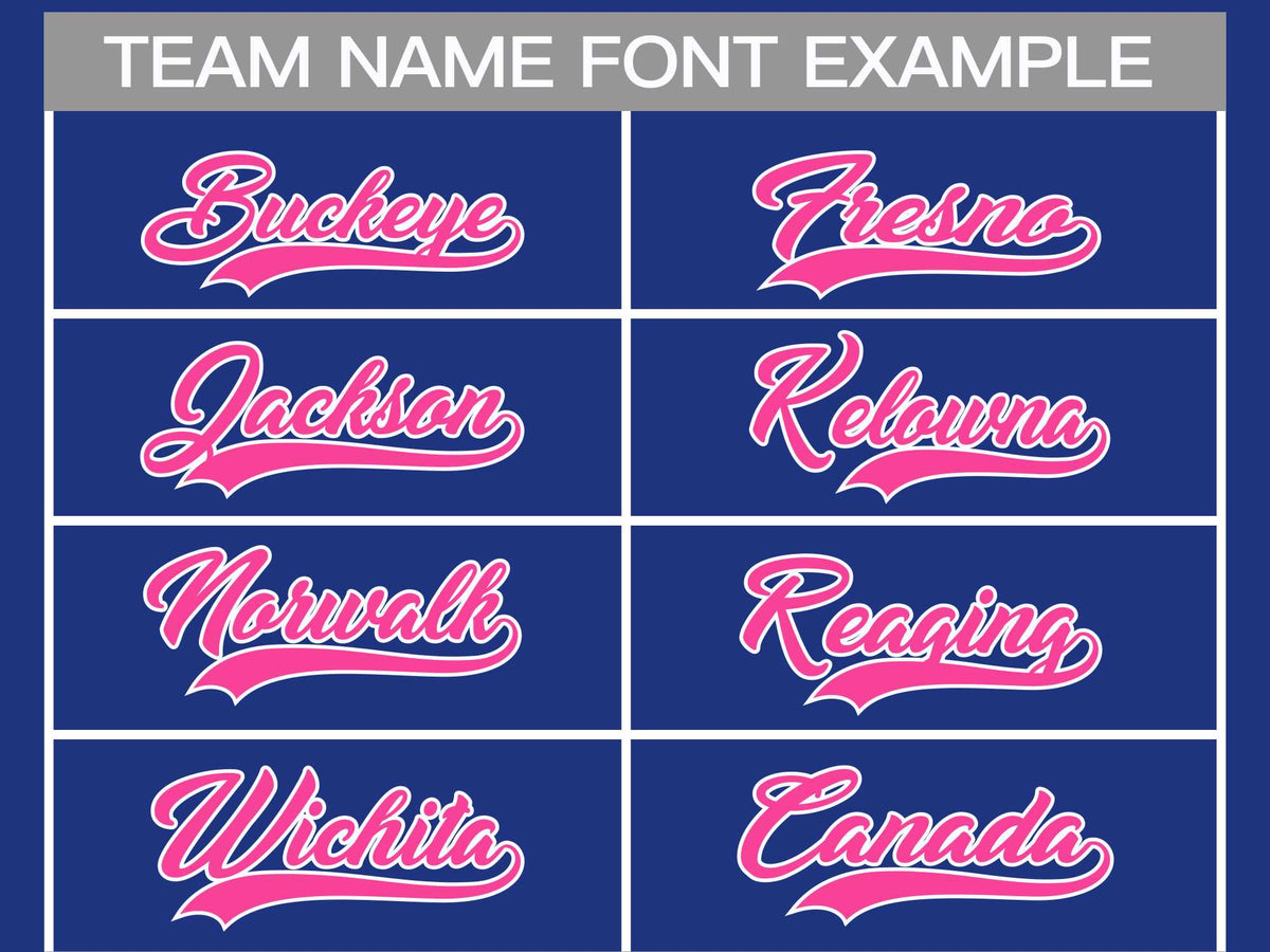 Custom Royal Pink-White Classic Style Hockey Jersey Limited