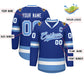 Custom Royal Light Blue-White Classic Style Hockey Jersey Limited