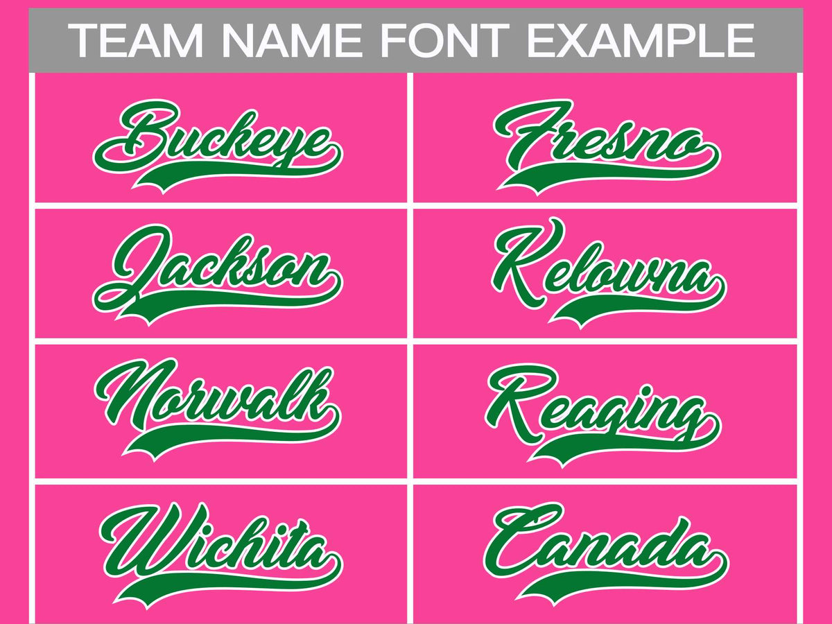 Custom Pink Kelly Green-White Classic Style Hockey Jersey Limited