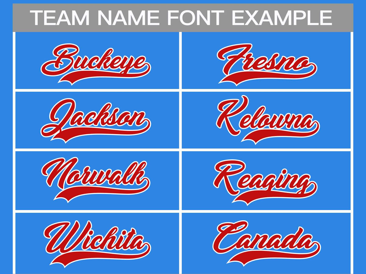 Custom Powder Blue Red-White Classic Style Hockey Jersey Limited