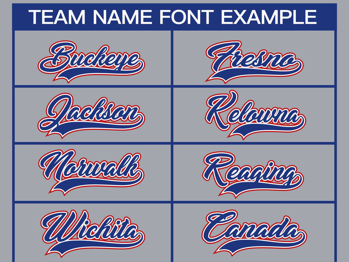 Custom Gray Royal White-Red Classic Style Hockey Jersey Limited