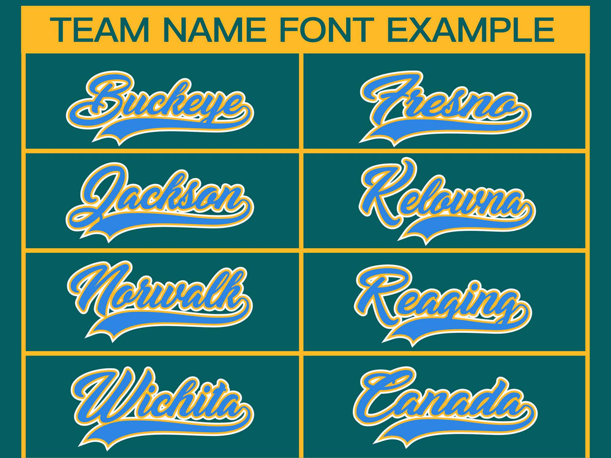 Custom Teal Powder Blue White-Gold Classic Style Hockey Jersey Limited