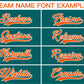 Custom Teal Orange-White Classic Style Hockey Jersey Limited