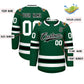 Custom Green Black-White Classic Style Hockey Jersey Limited