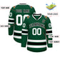 Custom Green Black-White Classic Style Hockey Jersey Limited
