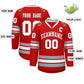 Custom Red White Red-Gray Classic Style Hockey Jersey Limited