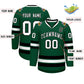 Custom Green White-Black Classic Style Hockey Jersey Limited
