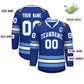 Custom Royal White-Light Blue Classic Style Hockey Jersey Limited