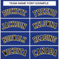 Custom Royal Navy Gold-White Classic Style Hockey Jersey Limited