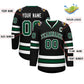 Custom Black Green-White Classic Style Hockey Jersey Limited