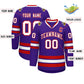 Custom Purple White-Red Classic Style Hockey Jersey Limited