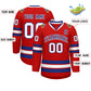 Custom Red Royal-White Classic Style Hockey Jersey Limited