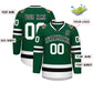 Custom Green Black-White Classic Style Hockey Jersey Limited
