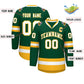 Custom Green White-Gold Classic Style Hockey Jersey Limited