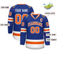 Custom Royal Orange-White Classic Style Hockey Jersey Limited