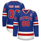 Custom Royal Red Royal-White Classic Style Hockey Jersey