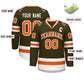 Custom Olive Orange-White Classic Style Hockey Jersey Limited
