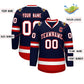 Custom Navy White-Red Classic Style Hockey Jersey Limited