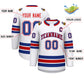 Custom White Red-Royal Classic Style Hockey Jersey Limited