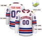 Custom White Red White-Royal Classic Style Hockey Jersey Limited