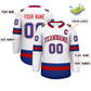 Custom White Red White-Royal Classic Style Hockey Jersey Limited