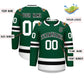 Custom Green Black-White Classic Style Hockey Jersey Limited
