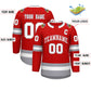 Custom Red White Red-Gray Classic Style Hockey Jersey Limited