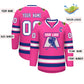 Custom Pink White-Royal Classic Style Hockey Jersey Limited