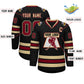 Custom Black Crimson-Black Classic Style Hockey Jersey Limited