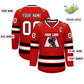 Custom Red White-Black Classic Style Hockey Jersey Limited