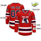 Custom Red Navy-White Classic Style Hockey Jersey Limited
