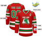 Custom Red Kelly Green-White Classic Style Hockey Jersey Limited