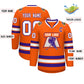 Custom Orange White-Purple Classic Style Hockey Jersey Limited